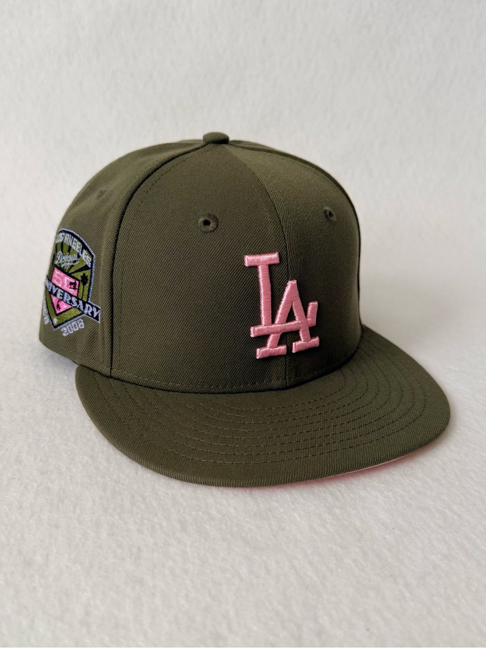 New Era Pink Martini LA Dodgers 50th Anniversary 59FIFTY Hat Club Fitted 7 1/8